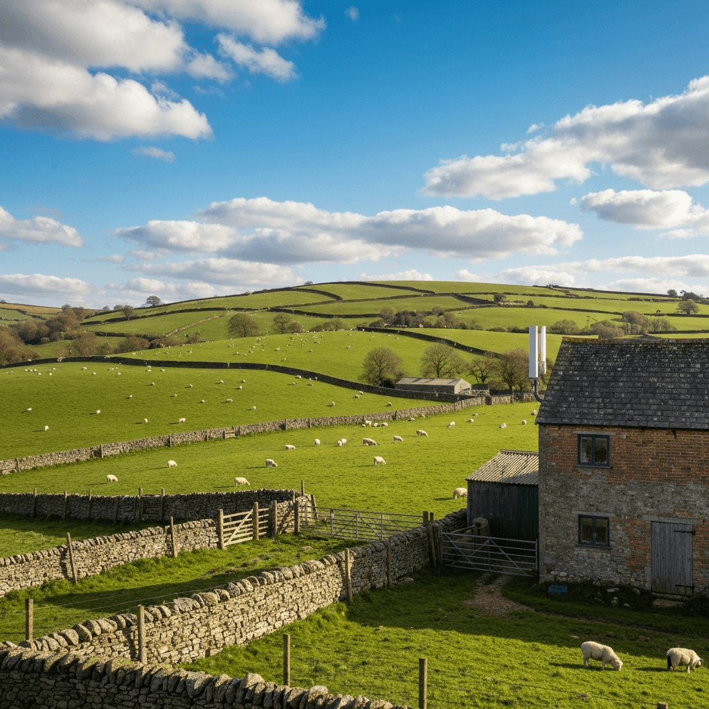 Private 5G network installation in a rural UK valley