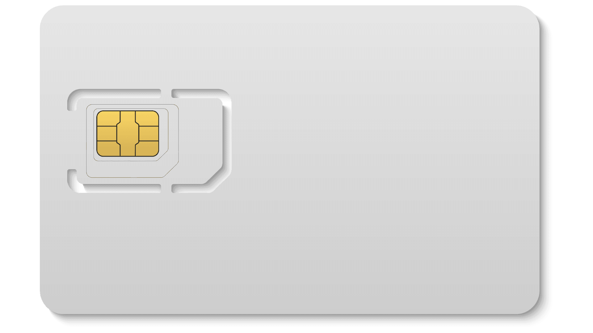 Blank white SIM card